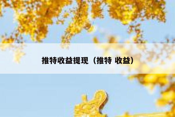 推特收益提现（推特 收益） 第1张