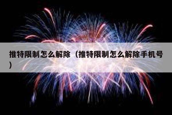推特限制怎么解除（推特限制怎么解除手机号） 第1张
