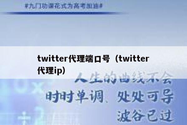 twitter代理端口号(twitter代理ip) 第1张 twitter代理端口号(twitter代理ip) 第1张