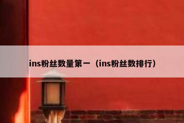 ins粉丝数量第一(ins粉丝数排行) 第1张 ins粉丝数量第一(ins粉丝数排行) 第1张