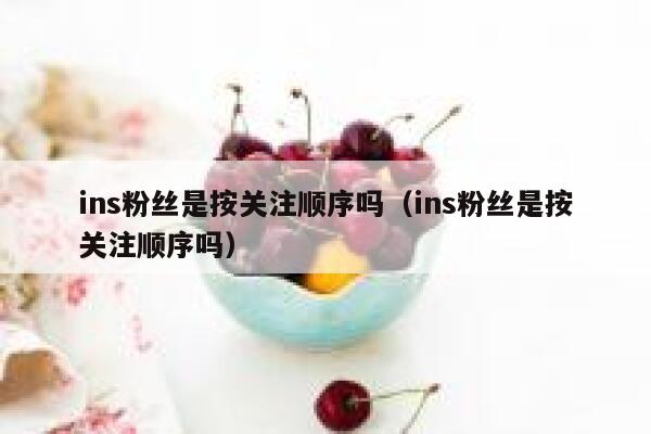 ins粉丝是按关注顺序吗（ins粉丝是按关注顺序吗） 第1张
