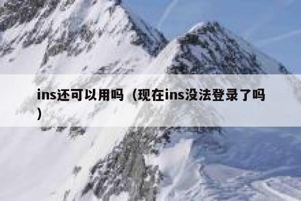 ins还可以用吗(现在ins没法登录了吗) 第1张 ins还可以用吗(现在ins没法登录了吗) 第1张