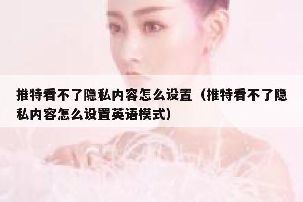 推特看不了隐私内容怎么设置(推特看不了隐私内容怎么设置英语模式) 第1张 推特看不了隐私内容怎么设置(推特看不了隐私内容怎么设置英语模式) 第1张
