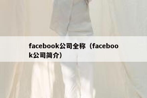 facebook公司全称(facebook公司简介) 第1张 facebook公司全称(facebook公司简介) 第1张
