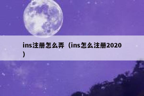 ins注册怎么弄(ins怎么注册2020) 第1张 ins注册怎么弄(ins怎么注册2020) 第1张