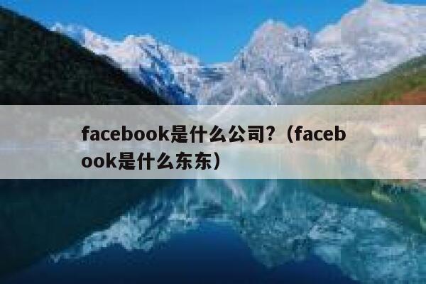 facebook是什么公司?(facebook是什么东东) 第1张 facebook是什么公司?(facebook是什么东东) 第1张