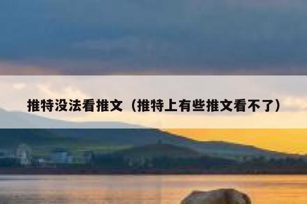 推特没法看推文(推特上有些推文看不了) 第1张 推特没法看推文(推特上有些推文看不了) 第1张