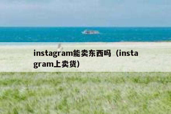 instagram能卖东西吗(instagram上卖货) 第1张 instagram能卖东西吗(instagram上卖货) 第1张