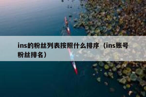 ins的粉丝列表按照什么排序(ins账号粉丝排名) 第1张 ins的粉丝列表按照什么排序(ins账号粉丝排名) 第1张