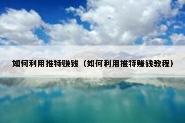 如何利用推特赚钱(如何利用推特赚钱教程) 第1张 如何利用推特赚钱(如何利用推特赚钱教程) 第1张