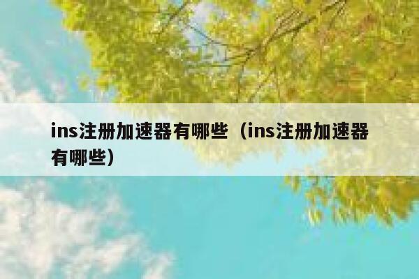 ins注册加速器有哪些（ins注册加速器有哪些） 第1张