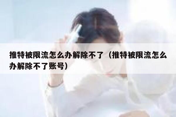 推特被限流怎么办解除不了（推特被限流怎么办解除不了账号） 第1张