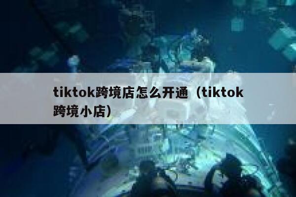 tiktok跨境店怎么开通（tiktok跨境小店） 第1张
