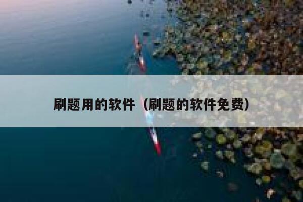 刷题用的软件（刷题的软件免费） 第1张