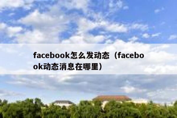 facebook怎么发动态（facebook动态消息在哪里） 第1张