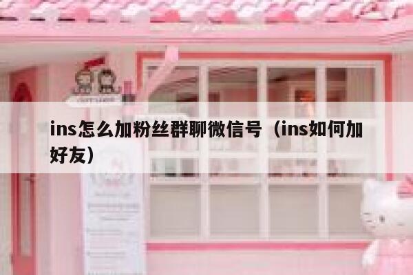 ins怎么加粉丝群聊微信号（ins如何加好友） 第1张