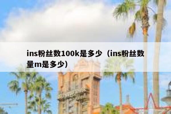 ins粉丝数100k是多少（ins粉丝数量m是多少） 第1张