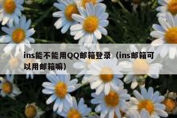 ins能不能用QQ邮箱登录（ins邮箱可以用邮箱嘛） 第1张