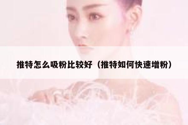 推特怎么吸粉比较好（推特如何快速增粉） 第1张