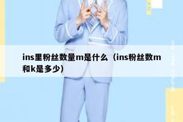 ins里粉丝数量m是什么（ins粉丝数m和k是多少） 第1张