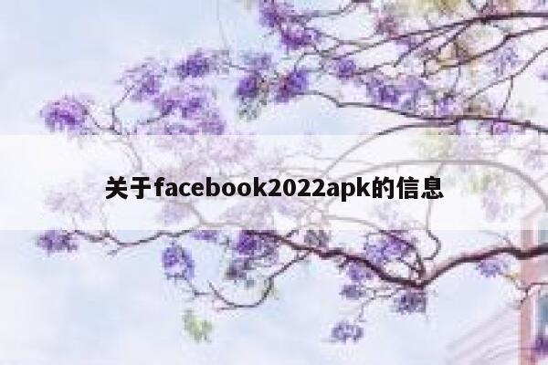 关于facebook2022apk的信息 第1张 关于facebook2022apk的信息 第1张