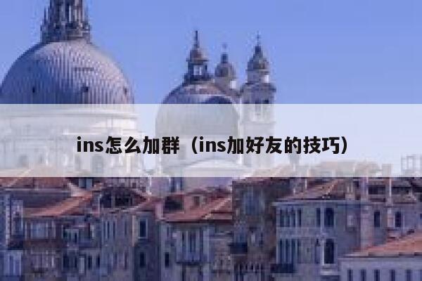ins怎么加群（ins加好友的技巧） 第1张