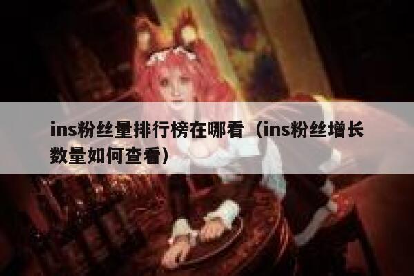 ins粉丝量排行榜在哪看（ins粉丝增长数量如何查看） 第1张