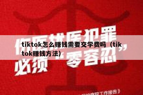 tiktok怎么赚钱需要交学费吗（tiktok赚钱方法） 第1张