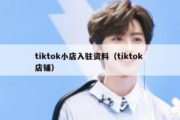 tiktok小店入驻资料（tiktok 店铺） 第1张