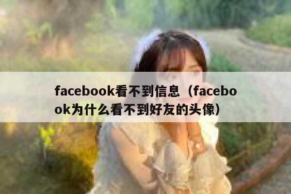 facebook看不到信息（facebook为什么看不到好友的头像） 第1张