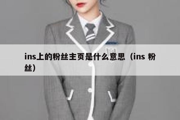 ins上的粉丝主页是什么意思（ins 粉丝） 第1张