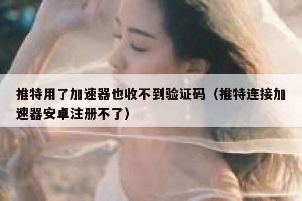推特用了加速器也收不到验证码（推特连接加速器安卓注册不了） 第1张