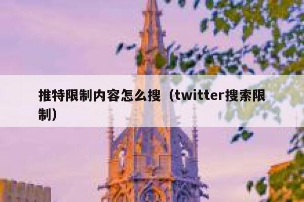 推特限制内容怎么搜（twitter搜索限制） 第1张