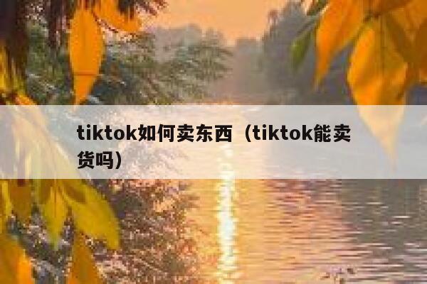 tiktok如何卖东西(tiktok能卖货吗) 第1张 tiktok如何卖东西(tiktok能卖货吗) 第1张
