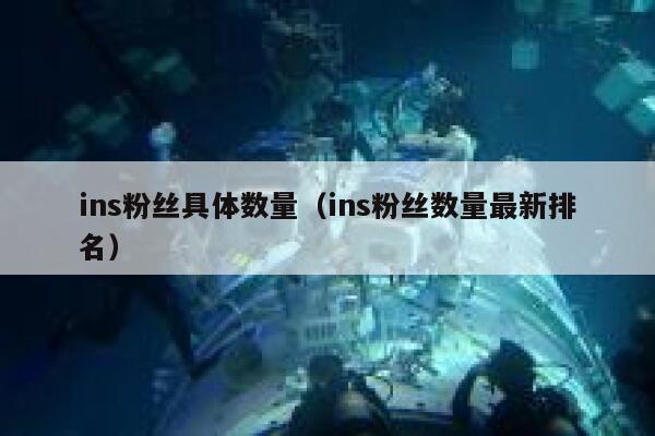 ins粉丝具体数量（ins粉丝数量最新排名） 第1张