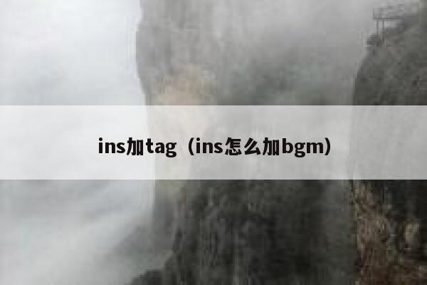ins加tag（ins怎么加bgm） 第1张