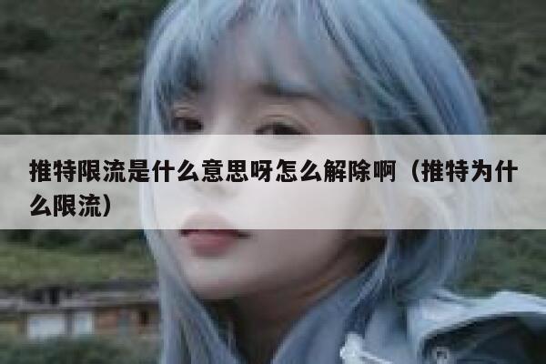 推特限流是什么意思呀怎么解除啊（推特为什么限流） 第1张