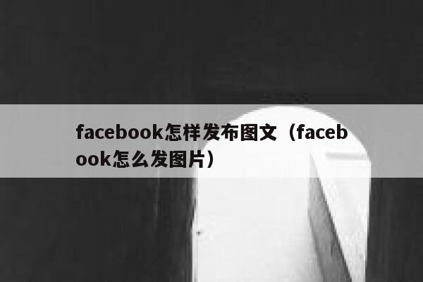 facebook怎样发布图文（facebook怎么发图片） 第1张