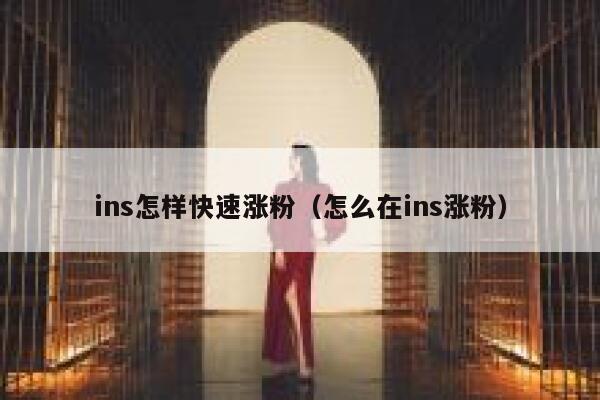 ins怎样快速涨粉（怎么在ins涨粉） 第1张