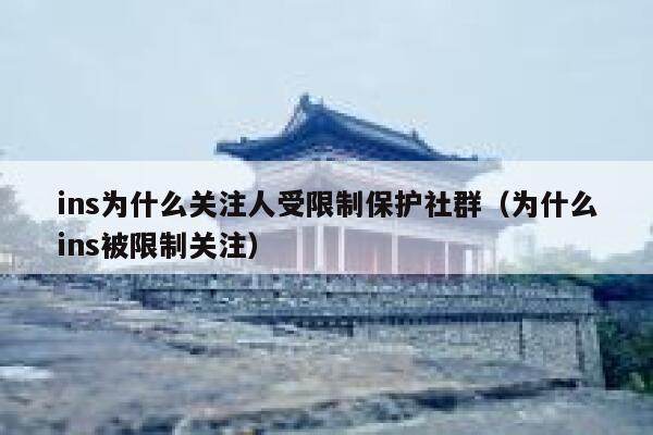 ins为什么关注人受限制保护社群(为什么ins被限制关注) 第1张 ins为什么关注人受限制保护社群(为什么ins被限制关注) 第1张