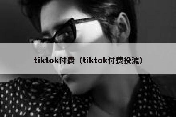 tiktok付费（tiktok付费投流） 第1张