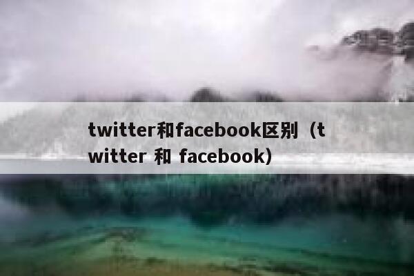 twitter和facebook区别（twitter 和 facebook） 第1张