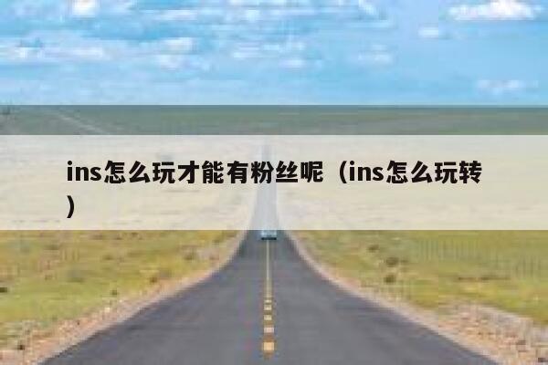 ins怎么玩才能有粉丝呢（ins怎么玩转） 第1张