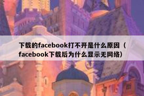 下载的facebook打不开是什么原因（facebook下载后为什么显示无网络） 第1张
