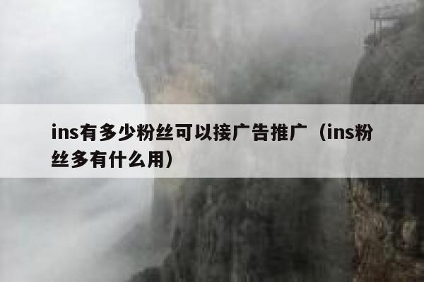 ins有多少粉丝可以接广告推广（ins粉丝多有什么用） 第1张
