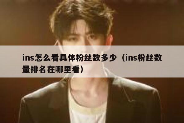 ins怎么看具体粉丝数多少(ins粉丝数量排名在哪里看) 第1张 ins怎么看具体粉丝数多少(ins粉丝数量排名在哪里看) 第1张