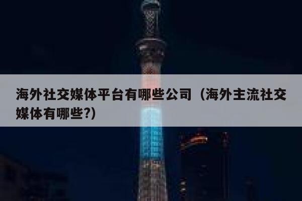 海外社交媒体平台有哪些公司(海外主流社交媒体有哪些?) 第1张 海外社交媒体平台有哪些公司(海外主流社交媒体有哪些?) 第1张