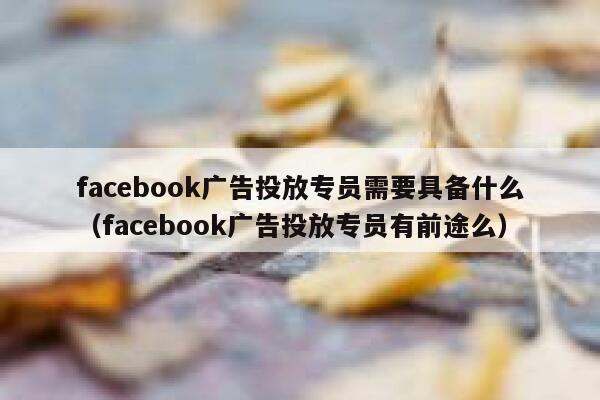 facebook广告投放专员需要具备什么（facebook广告投放专员有前途么） 第1张