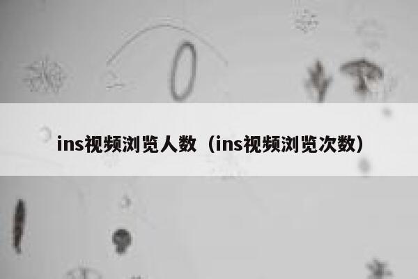 ins视频浏览人数(ins视频浏览次数) 第1张 ins视频浏览人数(ins视频浏览次数) 第1张