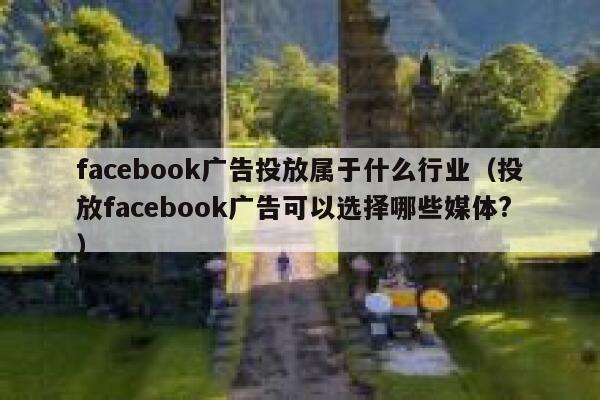 facebook广告投放属于什么行业（投放facebook广告可以选择哪些媒体?） 第1张